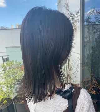 ミディアム カラー パーマ ヘアアレンジ 押切 響　のヘアスタイル