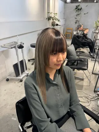セミロング 顔周りcut・ご相談 ＝新宿しずく🇰🇷のヘアスタイル