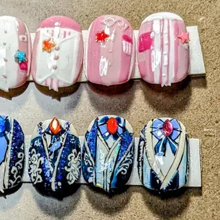 ネイル フラワー ムーンのネイルデザイン