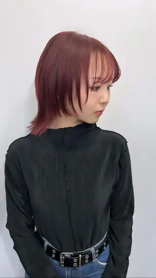 ミディアム 韓国風レイヤーカット グレージュ/大希のヘアスタイル