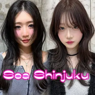ロング カラー Sea Shinjuku所属・ハッシュカット/ 韓国レイヤーTERUのヘアスタイル