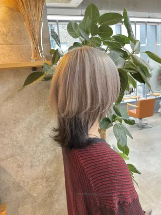 ミディアム カラー ハイトーンカラ ー/小川のヘアスタイル