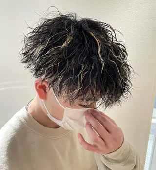 カラー パーマ メンズ 【メンズ特化】 池田大成✂︎のヘアスタイル