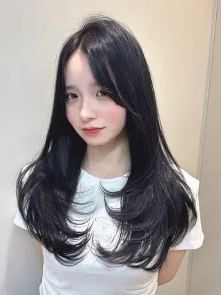ロング カラー Hiroki 韓国ヘア🇰🇷のヘアスタイル