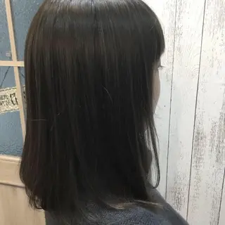 セミロング カラー パーマ embrace エンブレイスのヘアスタイル