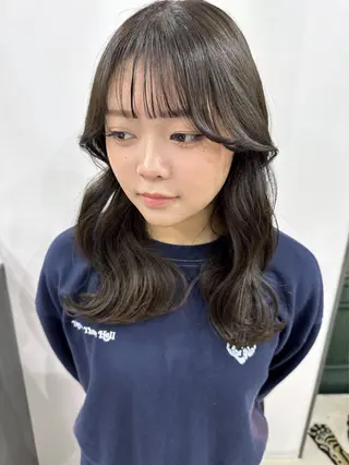 セミロング カラー さあや 【透け感/艶感】のヘアスタイル