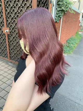 ロング カラー ブリーチなし✨艶髪 カラー𓃲YAGIのヘアスタイル