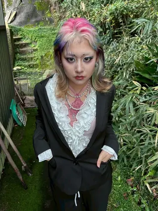 ミディアム カラー 名古屋／デザイン／ ブリーチ/松井亮磨のヘアスタイル