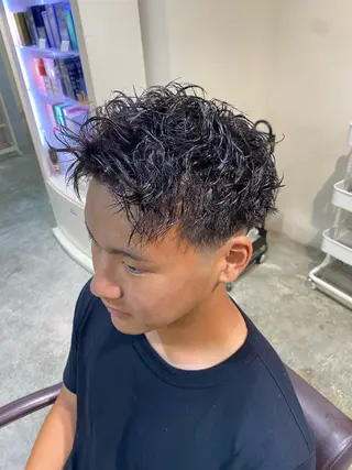 パーマ メンズ パーマ特化/フェザー パーマシャドウ/真生のヘアスタイル