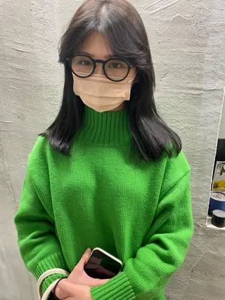 ミディアム カラー お任せヘア☘️☘️ 及川渚のヘアスタイル