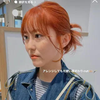 カラー ヘアアレンジ ニイ/栄/ カラーリスト/ロングのヘアスタイル