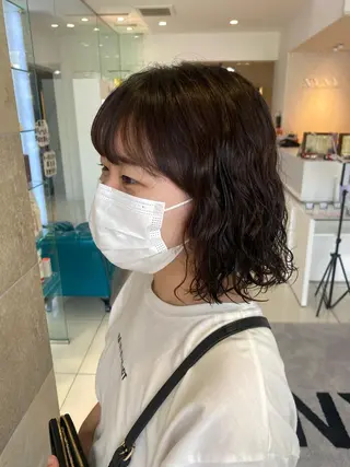 ミディアム 艶髪/透明感/ 三宅晴香のヘアスタイル