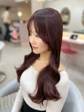 ロング カラー 新宿/韓国ヘア 中明度カラー/かやのヘアスタイル