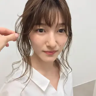 セミロング カラー HARUNA🤍 大人ショートヘアのヘアスタイル