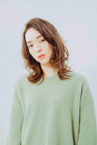 ミディアム カラー パーマ ヘアアレンジ メンズ キッズ ネイル マツエク・マツパ unu hair所属・藤井 仁紀のヘアスタイル