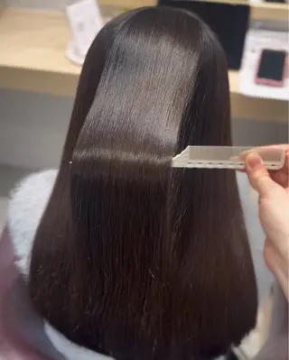 ロング カラー パーマ suzuka/透明感 カラー 美髪縮毛矯正のヘアスタイル