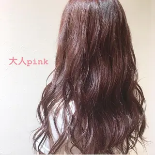 ロング カラー ブリーチなしカラー ダブルカラーエクステのヘアスタイル