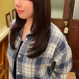 ロング ボブ/縮毛矯正/レイ ヤー♡Natsukiのヘアスタイル