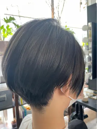 ショート カラー ブリーチなし透明感 タケザワミキのヘアスタイル