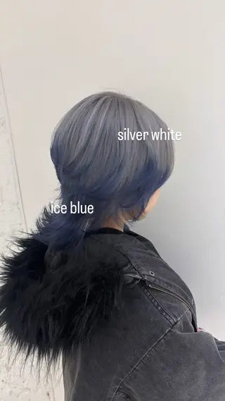 セミロング カラー 🍓ハイトーンカラー 🎀nene🍓のヘアスタイル