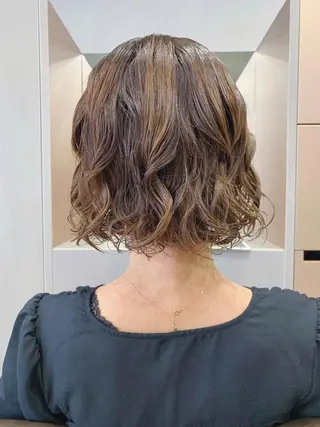 パーマ ボブパーマコテ巻き風 パーマNo1深江秀平のヘアスタイル