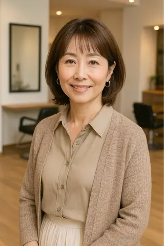 ミディアム 髪質改善/マツパ 垢抜け透明カラー衣笠のヘアスタイル