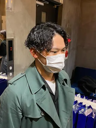 ショート パーマ メンズ Agu hair lore沼館店所属・八戸パーマ/メンズパ ーマ/シンゴ。のヘアスタイル