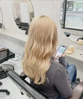 セミロング 🦋ハイトーン🦋 石山 希理🦋のヘアスタイル