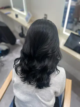 セミロング カラー 安東留那 /メンズカット募集のヘアスタイル