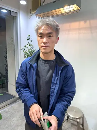 カラー メンズ パーマ/透明感カラー /ボブ/吉田一生のヘアスタイル