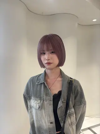 ミディアム カラー ️🩵RINKA/ ハイトーンカラー🩵のヘアスタイル