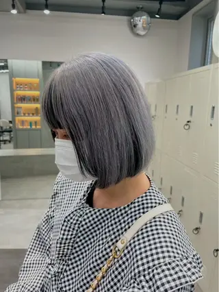 ミディアム カラー ハイトーンカラー🐬 えりかのヘアスタイル
