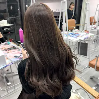 ロング カラー ヘアアレンジ ブリーチなしカラー /ベージュ/安形翔のヘアスタイル