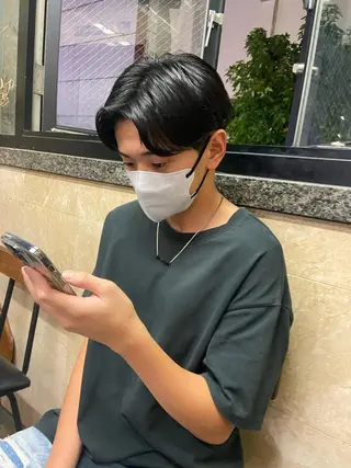 パーマ メンズ 地毛風艶カラー🌿 喜多夏海のヘアスタイル