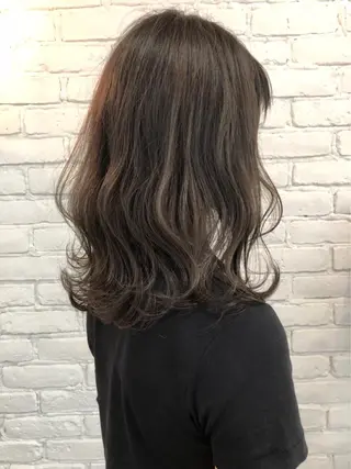 セミロング カラー 艶カラー/フェイス レイヤー/たむのヘアスタイル