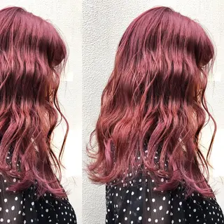 ミディアム カラー ツキノキ ミナのヘアスタイル