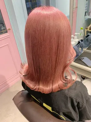 ミディアム カラー ヘアアレンジ 💕ブリーチ/ヘアメ 🎀YUUKAのヘアスタイル