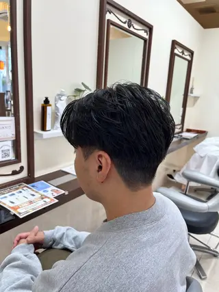 ショート パーマ メンズ AROH men's cut&men's perm 船橋店所属・🧊メンズ特化🧊 高木航希のヘアスタイル