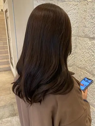 セミロング カラー 藤原 侑香のヘアスタイル
