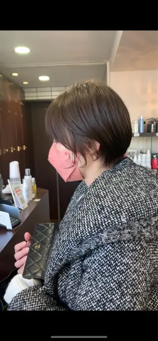 ショート カラー 縮毛矯正/ショート/ レイヤー/畑中正敏のヘアスタイル