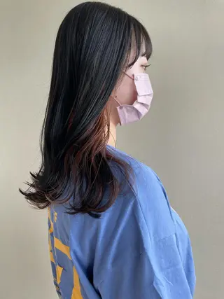 ロング カラー gotoday　shaire　saron所属・miu. ボブ/透け感カラーのヘアスタイル