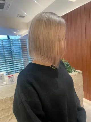 ミディアム カラー 渋谷/レイヤーボブ・ 透明感カラーしょうごのヘアスタイル