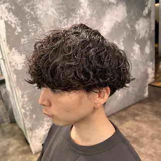 ショート カラー パーマ ヘアアレンジ メンズ キッズ 🔷横浜1のパーマ 職人🔷将太郎のヘアスタイル