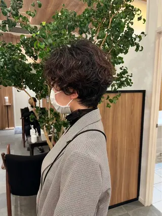 ショート パーマ 穂乃香 ショートパーマ☘️のヘアスタイル