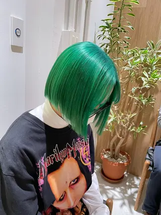 ミディアム カラー レイヤー/ハッシュ 渋谷/サッタのヘアスタイル