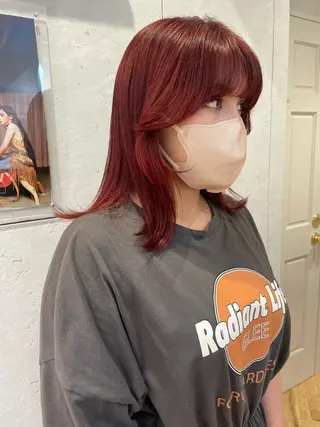 ミディアム カラー ♥️ブリーチ/ボブ/ レイヤー♥️maiのヘアスタイル