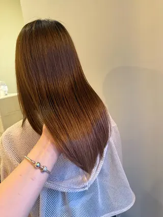 セミロング カラー rion🪽 /wカラー・縮毛矯正のヘアスタイル