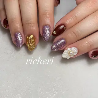 ミディアム ネイル richeri beautyのネイルデザイン