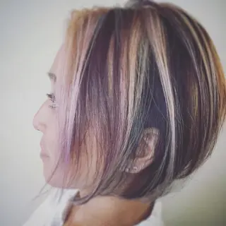 ミディアム カラー nishimura makotoのヘアスタイル