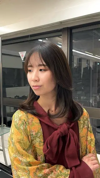 ロング 岡本 七星のヘアスタイル